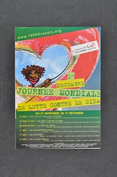 Collectif 1er Décembre Sarthe Dépliant "1er décembre . Journée mondiale de lutte contre le sida. Du 27 novembre au 11 décembre" Pays de la Loire, France 2004 2004.230.2 Photo Mucem