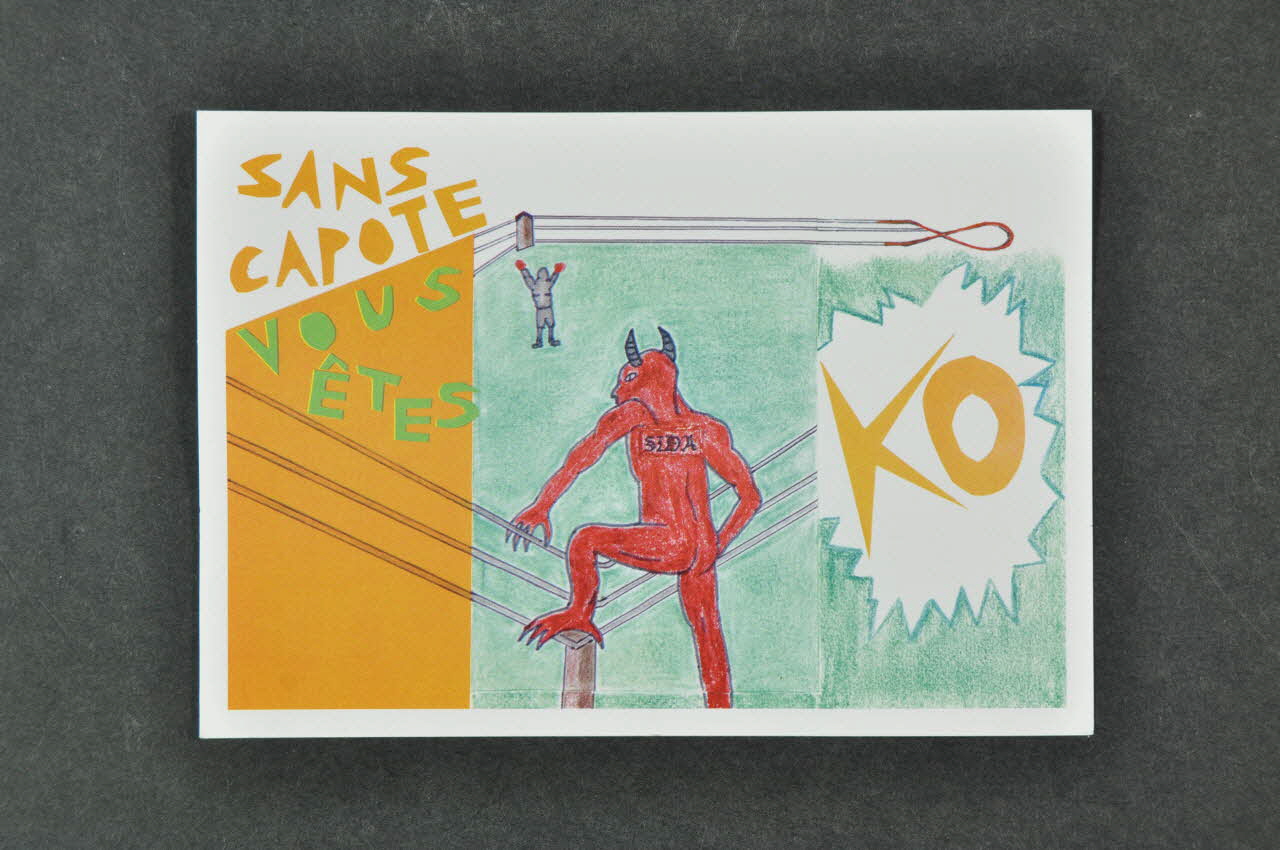 Détenus De La Maison D'arrêt Du Mans carte postale "Sans capote vous êtes KO" Pays de la Loire, France 2004/12/11 2004.230.8 Photo Mucem