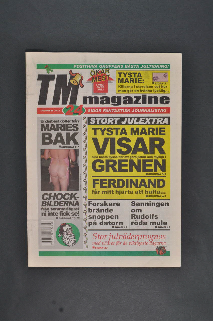 Tm Magazine Revue associative TM Magazine, décembre 2002 : "Posithiva Gruppen Bästa jultidning !" (traduire) Suède 2002/12 2005.33.22 Photo Mucem