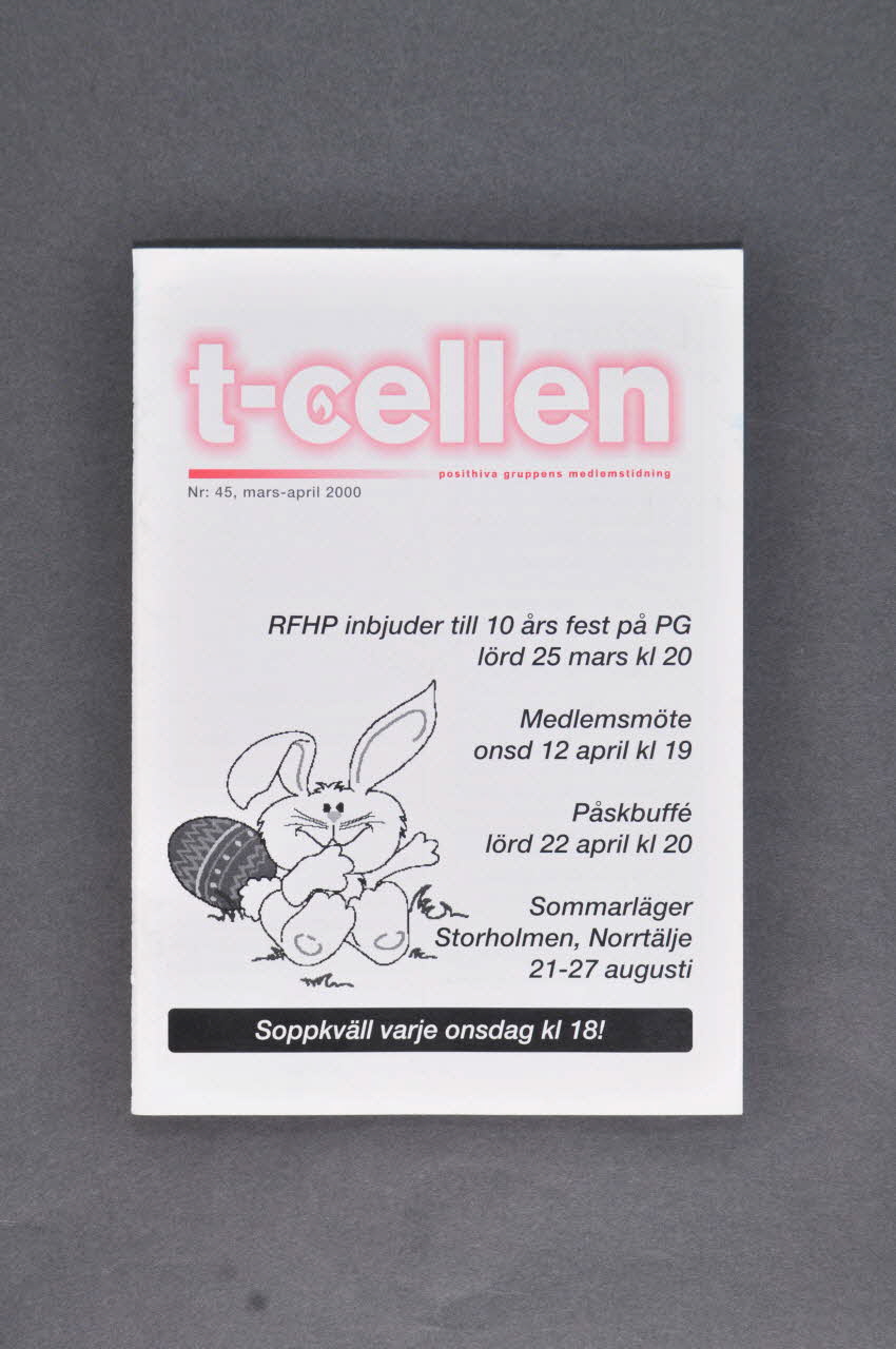 Posithiva Gruppen Revue associative T-cellen, n° 45, mars-avril 2000 Suède 2000 2005.33.23 Photo Mucem