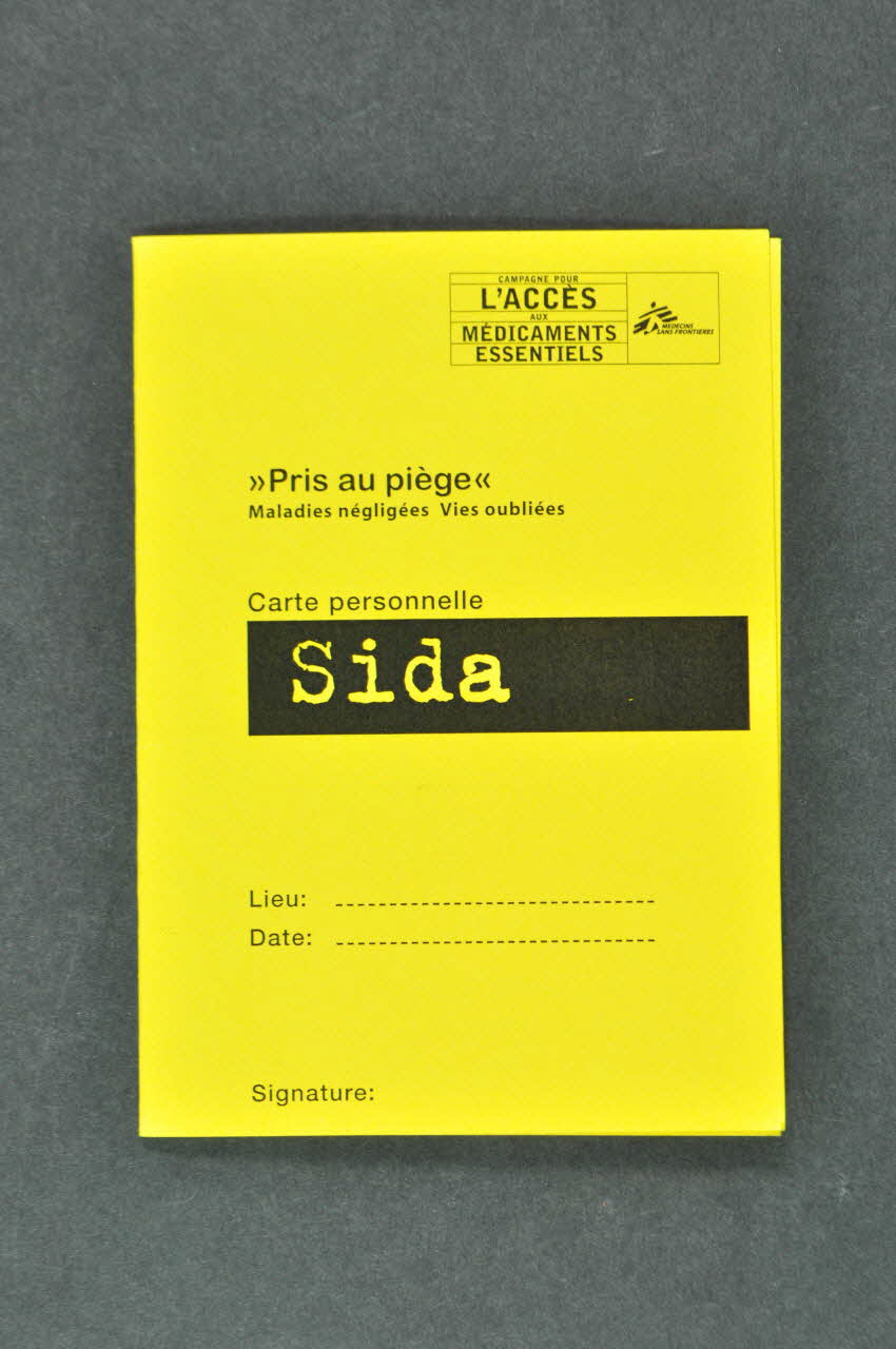 Médecins Sans Frontières Suisse Dépliant "Pris au piège - Maladies négligées Vies oubliées" Lorraine, France 2004/12 2004.231.8 Photo Mucem