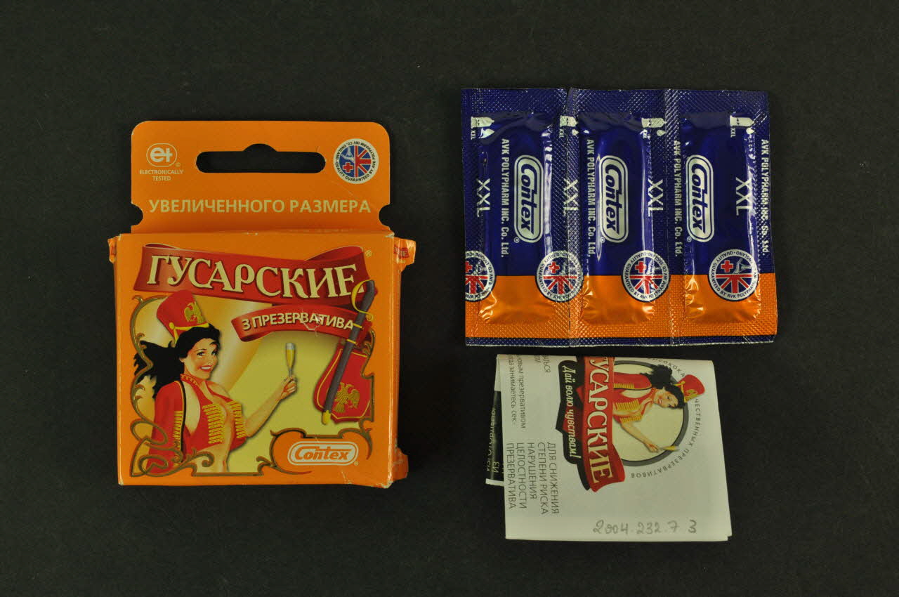 Contex Enveloppe de préservatif "Contex" (notice en russe) Russie 2004 2004.232.7.1-3 Photo Mucem