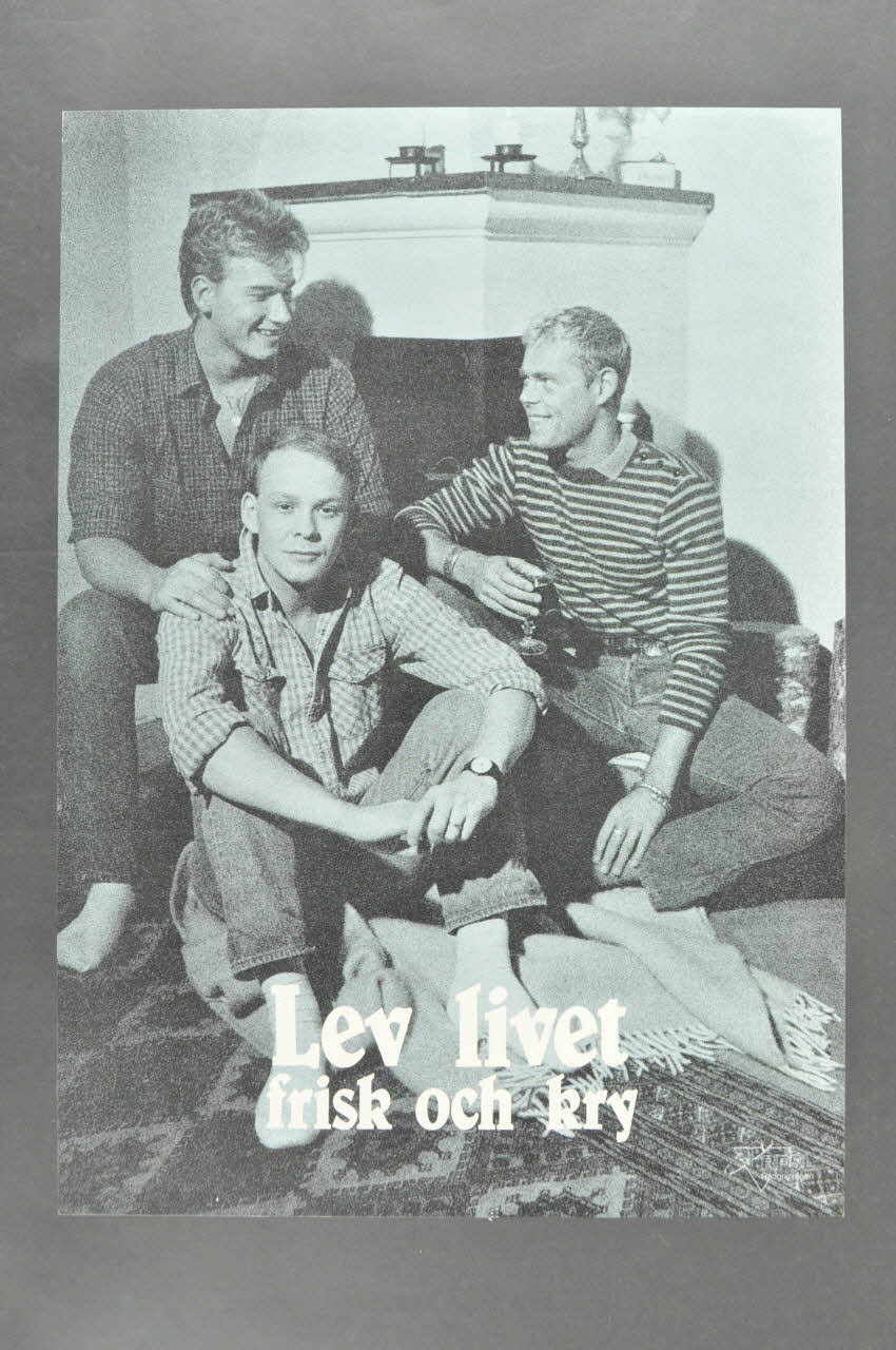 RFSL affiche "Lev livet frisk och kry" (traduction) Suède 1985 2005.34.1 Photo Mucem