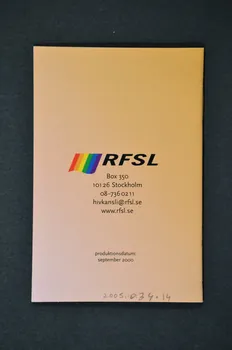 RFSL BROCHURE "Vad varje kille bör Veta" Suède 2000/9 2005.34.14 Photo Mucem