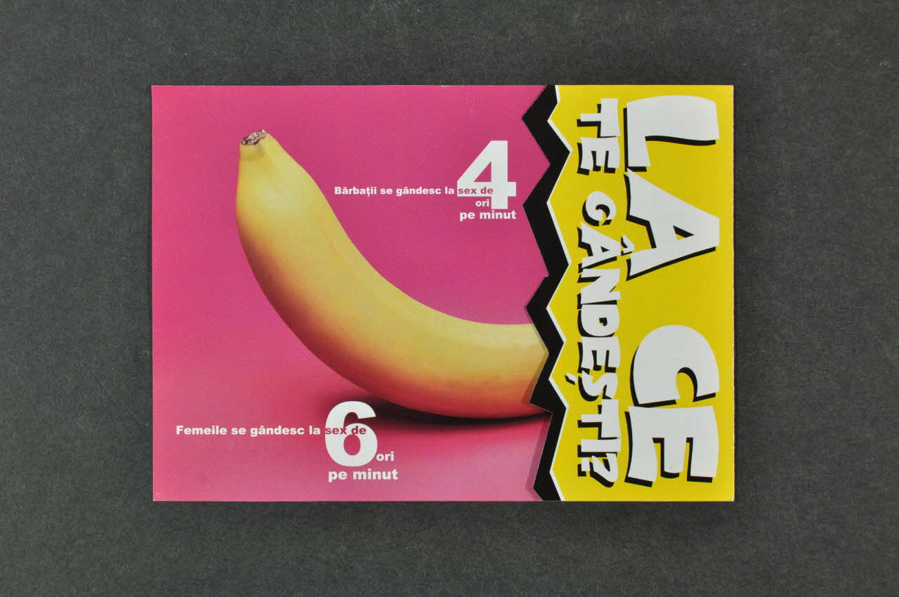 Dépliant "La Ce te gandesti ? (A quoi penses-tu ?) Roumanie 2001 2004.234.10 Photo Mucem