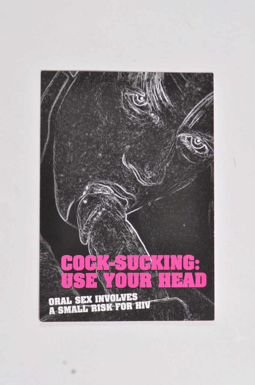 Dépliant "Cock-sucking : use your head" (en anglais) (Fellation : servez vous de votre tête) 2005.34.31 Photo Mucem