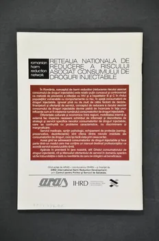 BROCHURE "Reducerea Riscurilor asociate consumului de droguri injectabile" (Réduction des risques associée à la consommation de drogues injectables) Roumanie 2003 2004.234.8 Photo Mucem