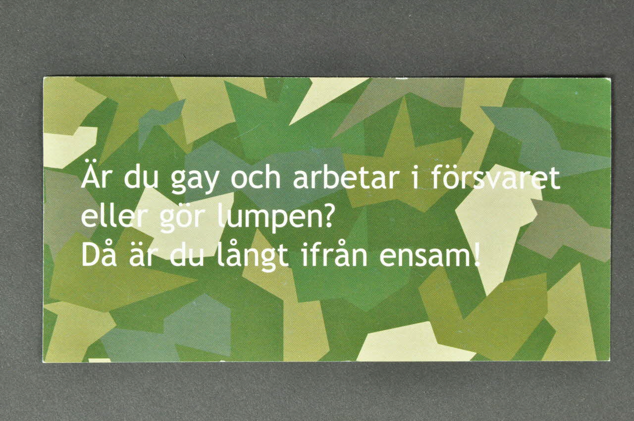 Hof flyer "Ar du gay..." (traduire) Suède 2001/12 2005.34.47 Photo Mucem