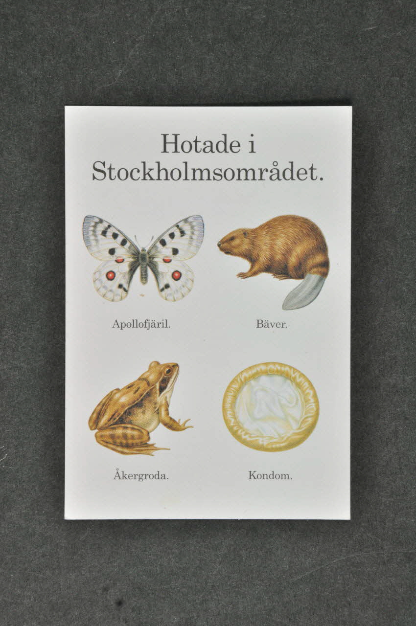 Carte d'information "Hotade i Stockholmsomrädet" (traduction) 2005.34.49 Photo Mucem