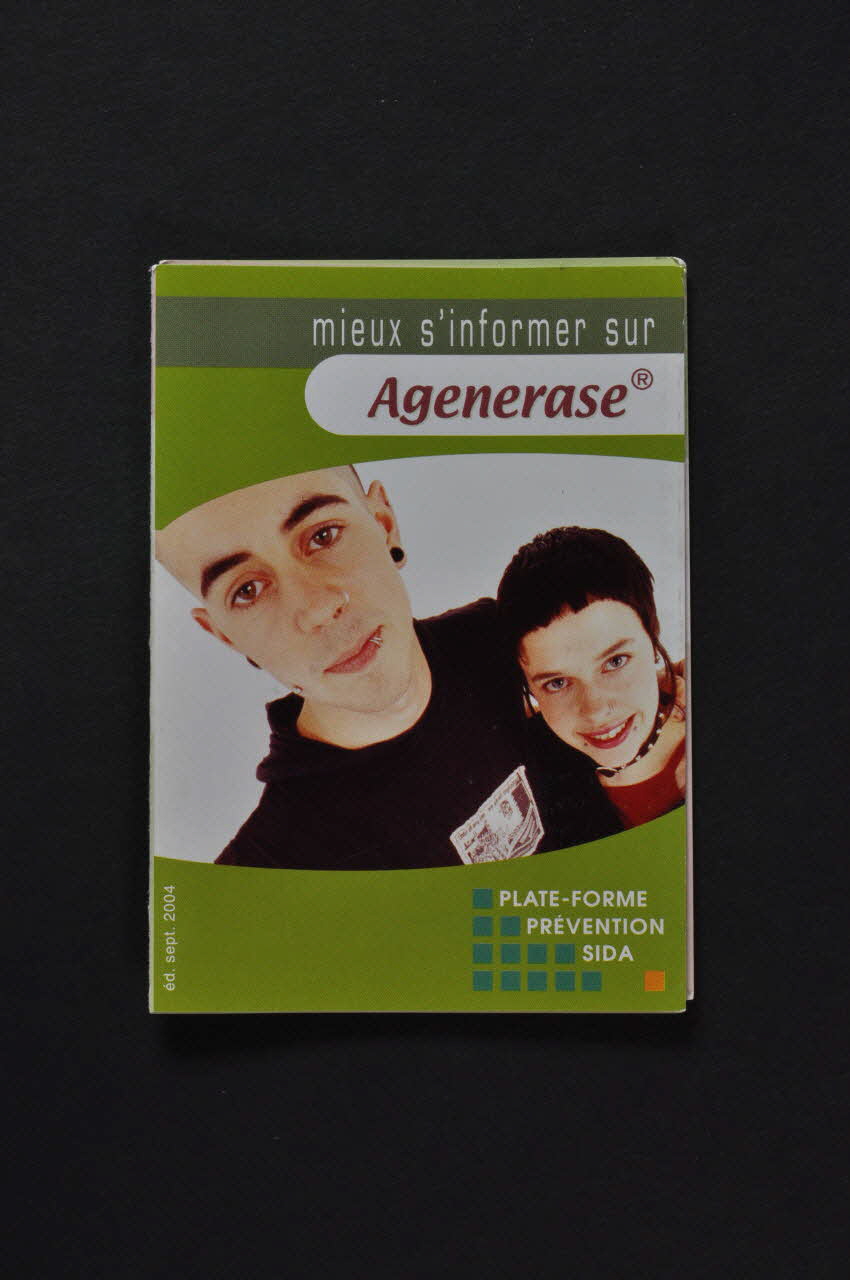 Plateforme Prévention Sida Dépliant "Mieux s'informer sur Agenerase" Bruxelles 2004/9 2004.235.16 Photo Mucem