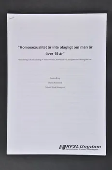 Rapport "Homosexualitet är inte olagligt om man är över 15 är" (traduire) 2005.34.59  Photo Mucem