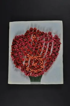 Auteur André (12 Ans) Tomsk tableau arbre aux tulipes Sibérie 2004/11 2004.236.13  Photo Mucem