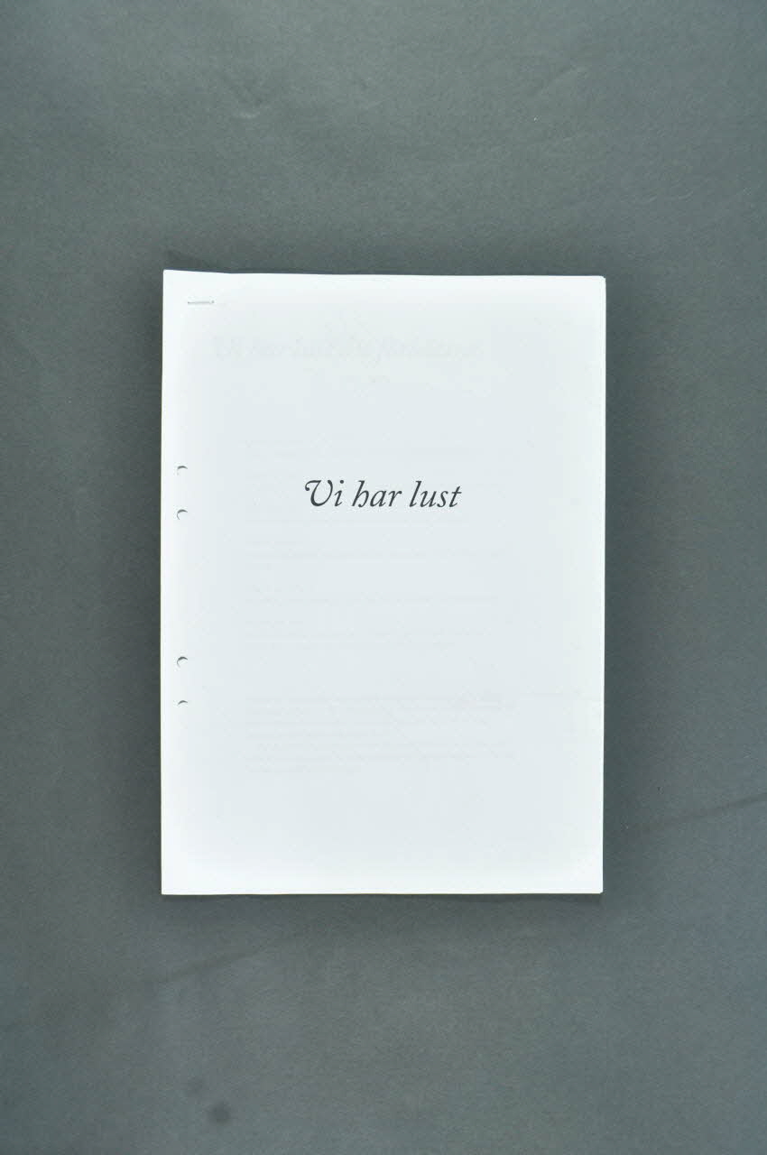 Dossier "Vi har lust" (traduire) 2005.34.80 Photo Mucem