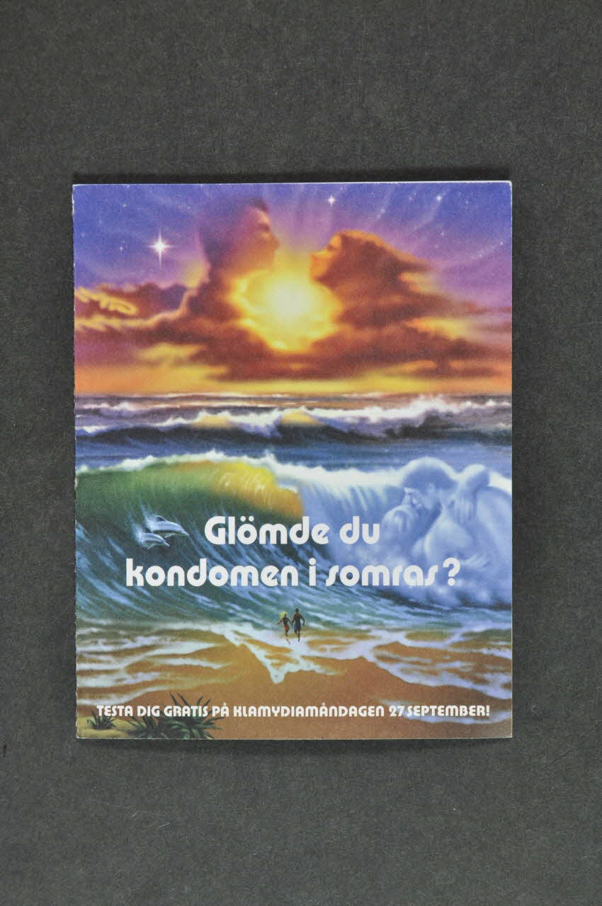 LAFA Dépliant "Glömde du kondomen i somras ? / Testa dig gratis pa klamydiamandagen 27 september" Suède 2005 2005.35.17 Photo Mucem