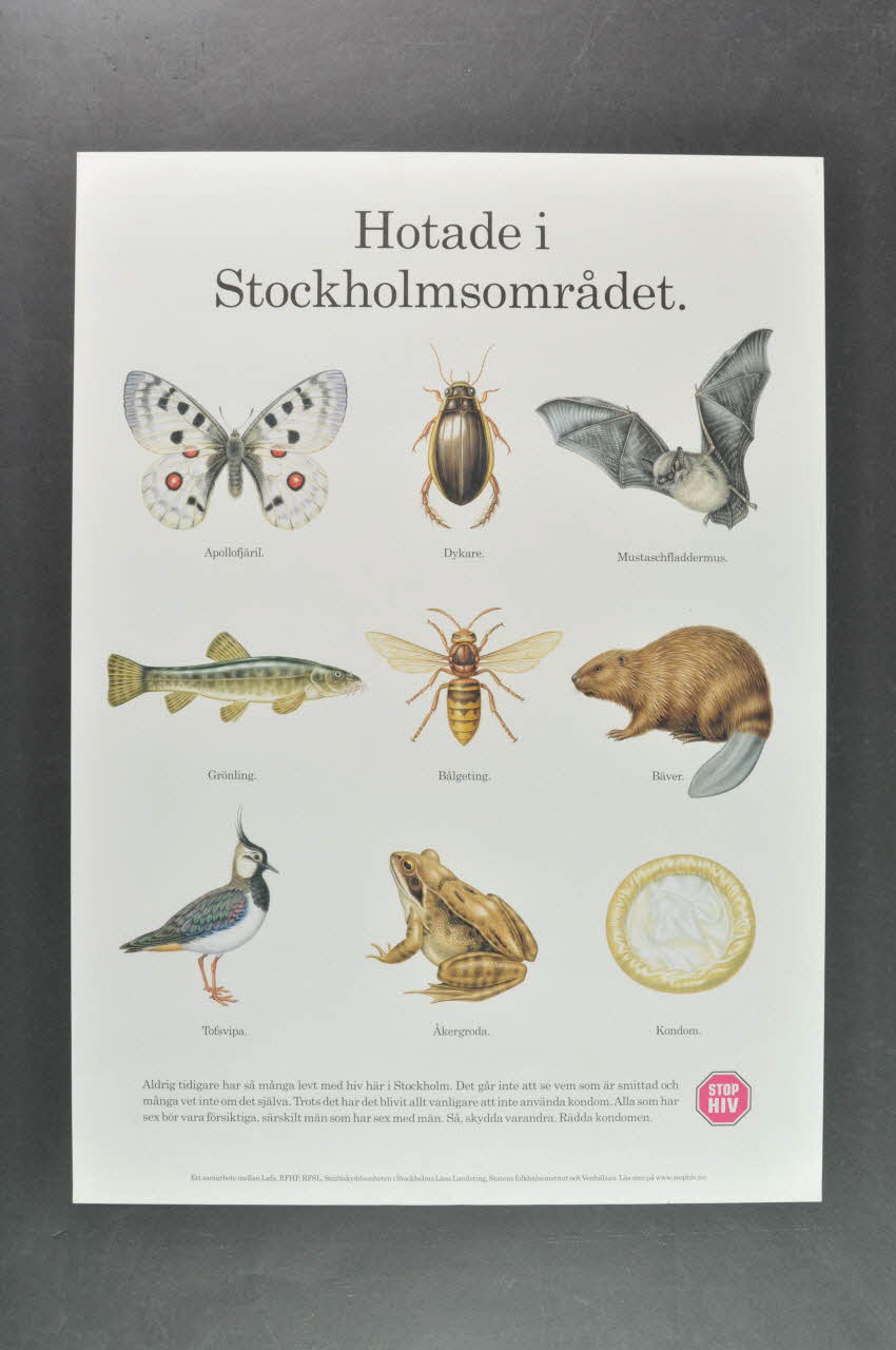 affiche "Hotade i Stockholmsomradet"  (traduction) 2005.35.3 Photo Mucem
