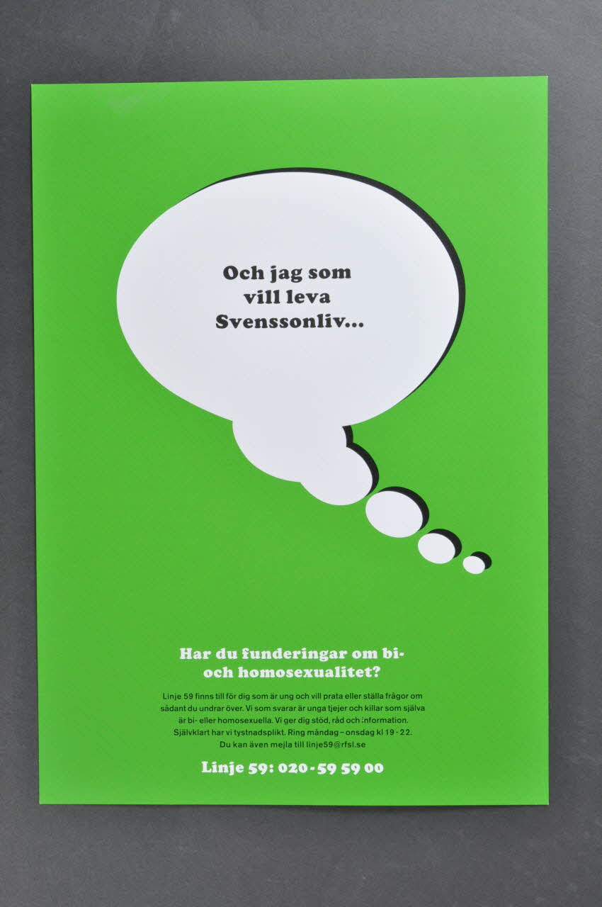 affichette "Och ja som vill leva Svenssonliv..." 2005.35.4 Photo Mucem