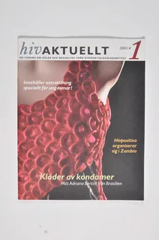 Statens Folkhälsoinstitut revue "HIVAktuellt", 2005, n°1, "Kläder av kondomer" Suède 2005 2005.35.48  Photo Mucem