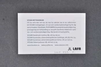 LAFA carte "Säkert" (safe ??) (traduire) Suède 2005 2005.35.51 Photo Mucem