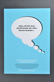 affichette "Jaha, dä fär man väl bli frisör dä, eller florist kanske..." (traduire) 2005.35.6 Photo Mucem