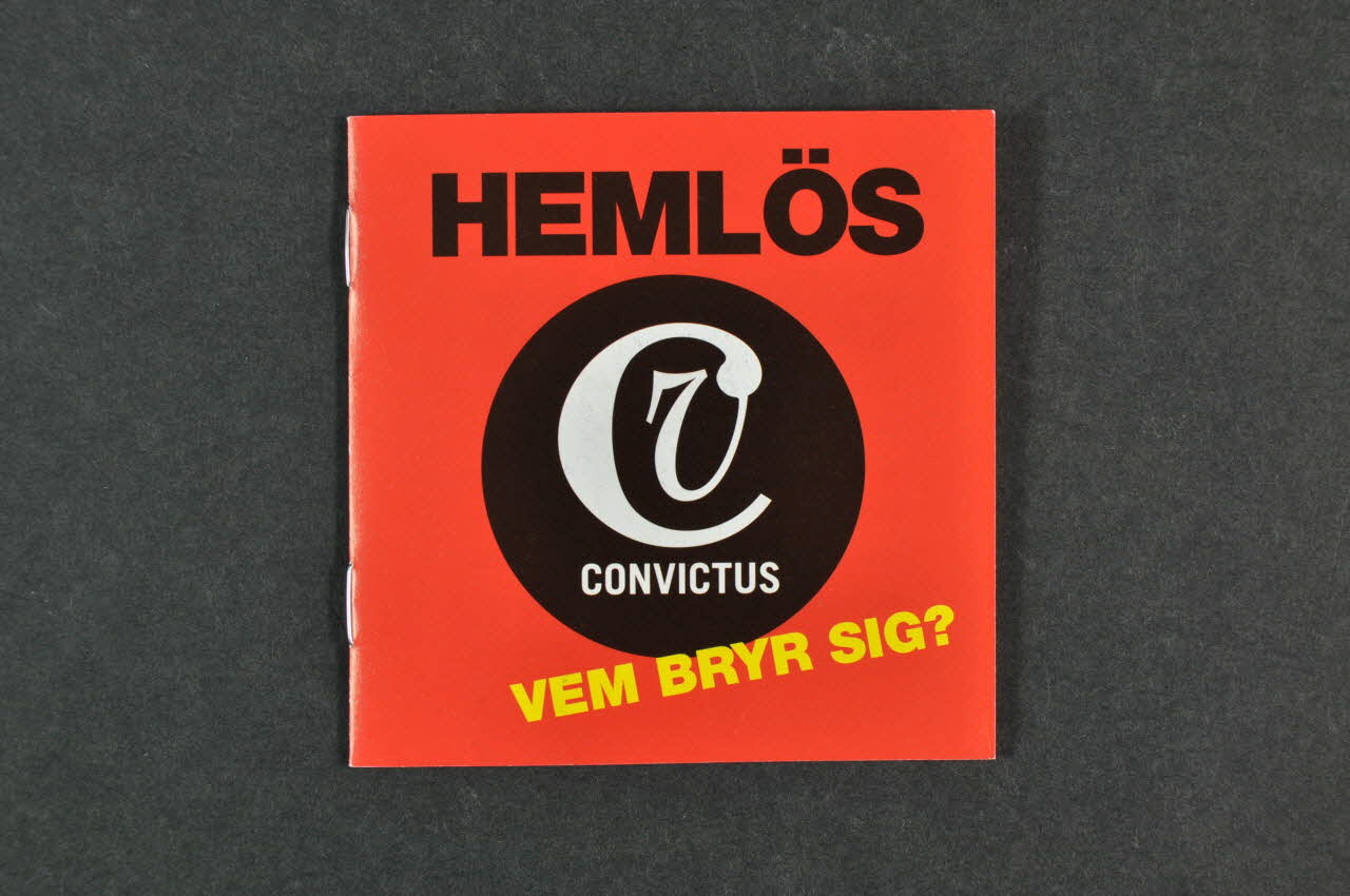 BROCHURE "Hemlös.  / Vem Bryr Sig ?" (traduire) 2005.36.7 Photo Mucem