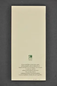 National Institute Of Public Health, Noah's BROCHURE "Get sure. Testing for HIV - Why, how & afterwards"  (en anglais) (Etre sûr. Se faire tester contre le VIH. Pourquoi, comment et après) Suède 2000 2005.38.13 Photo Mucem