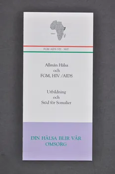 Somaliska HäLsoteamet Dépliant "Din Hälsa blir vär omsorg" (traduire) Suède 2005 2005.38.37 Photo Mucem