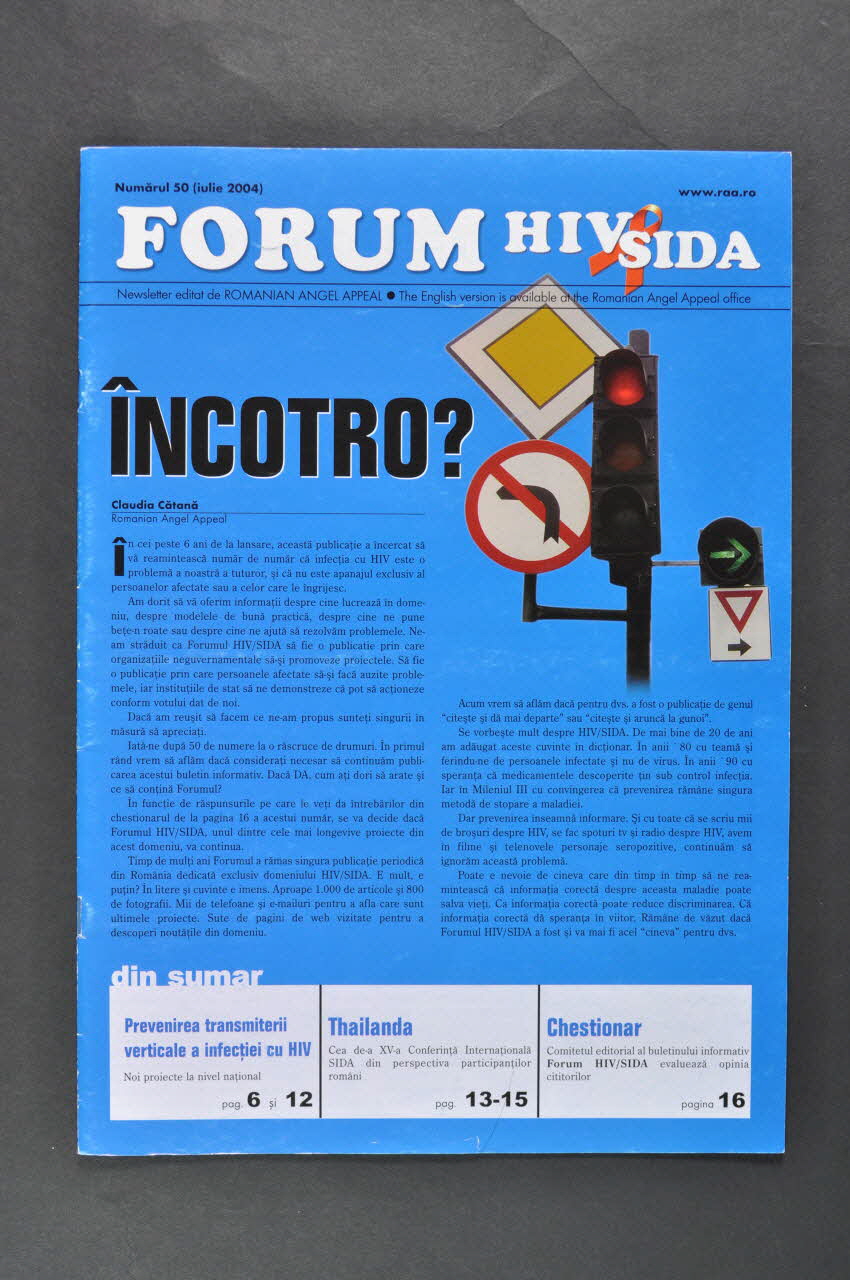 Romanian Angel Appeal revue Forum HIV Sida n° 50 juin 2004 : "Incontro?" Roumanie 2004/6 2004.237.28 Photo Mucem