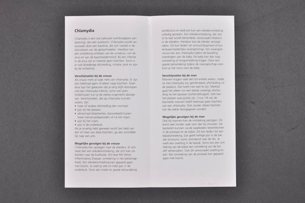 Dépliant "Chlamydia" 2005.42.14 Photo Mucem