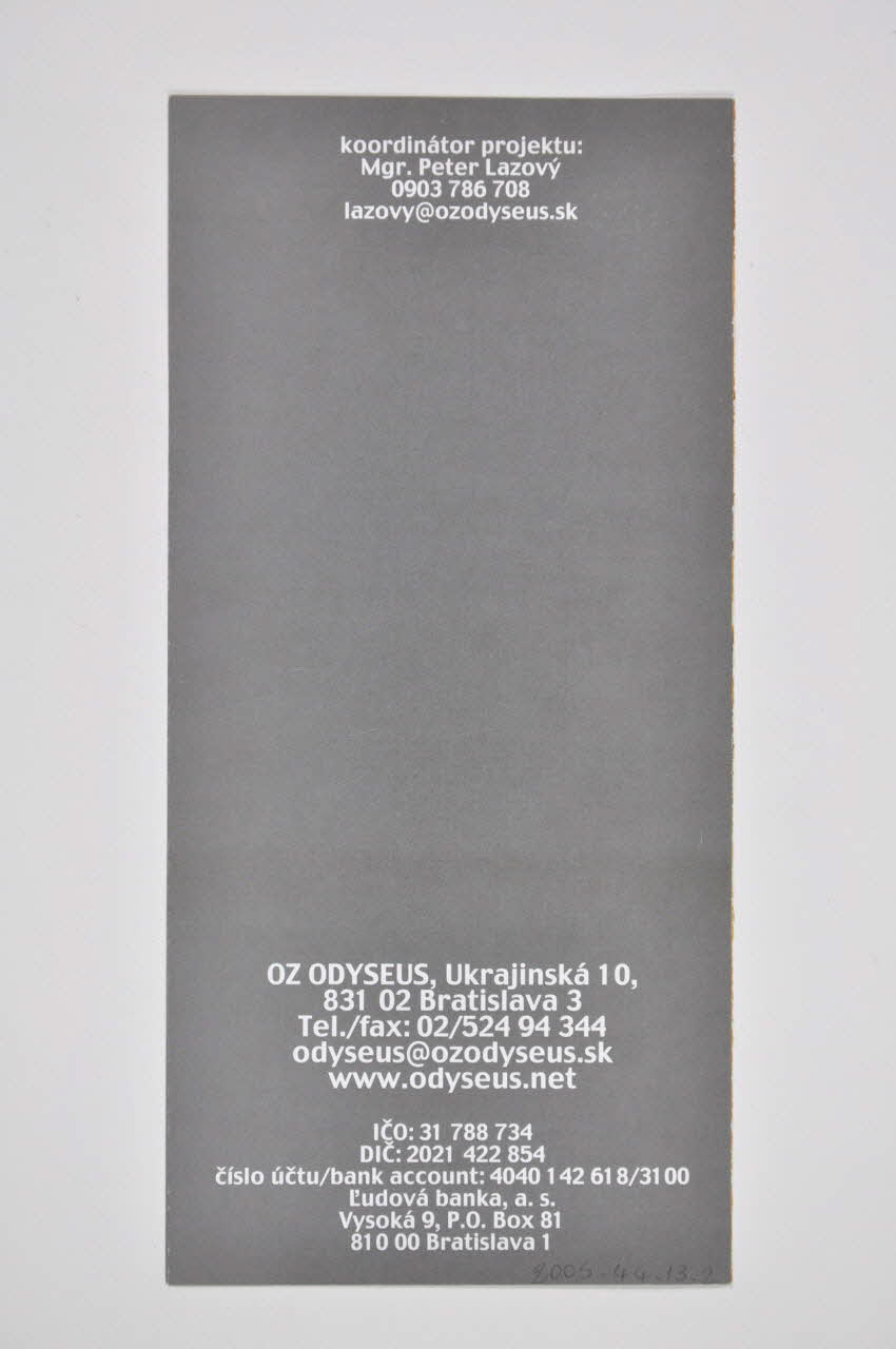 Dépliant "Oz Odyseus" 2005.44.13.2 Photo Mucem