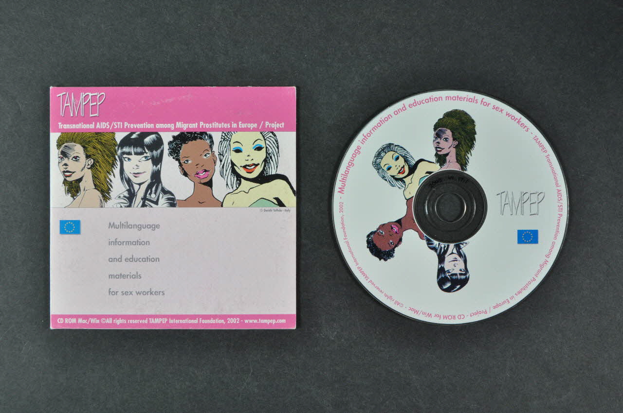 Tampep CD-ROM "TAMPEP. Multilanguage information and education materials for sex workers" (Information mulltilingue et matériaux éducatifs pour les travailleurs du sexe) International 2002 2005.44.17.1-2 Photo Mucem
