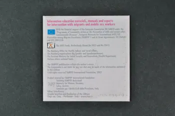 Tampep CD-ROM "TAMPEP. Multilanguage information and education materials for sex workers" (Information mulltilingue et matériaux éducatifs pour les travailleurs du sexe) International 2002 2005.44.17.1-2 Photo Mucem