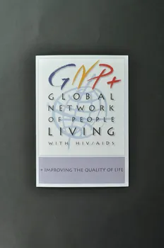 Dépliant Dépliant : "GNP + / Global network of people living with HIV/AIDS" (en anglais) 2005.45.5 Photo Mucem