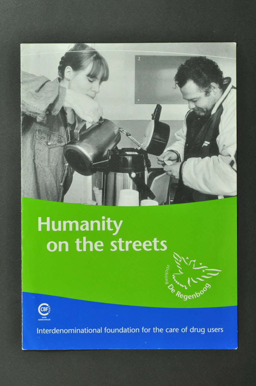 Stichting De Regenboog Dépliant "Humanity on the streets" (Humanité dans les rues) Pays-Bas 2002/8 2005.46.1 Photo Mucem