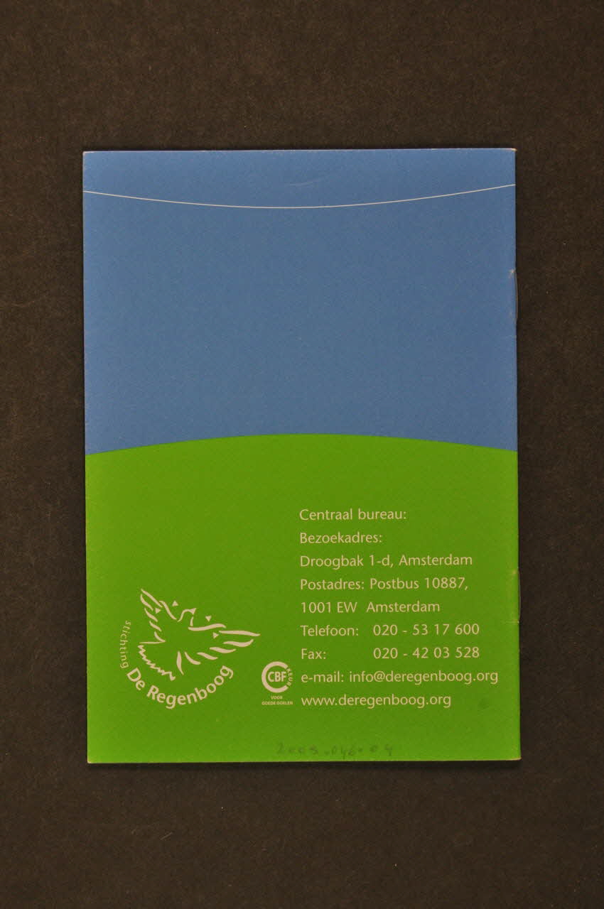 Stichting De Regenboog BROCHURE "Shaggies roken en lekker babbelen. Gezellig onder elkaar" (Shaggies fumer // et avoir une conversation agréable.  Chaleureux l'un pour l'autre") Pays-Bas 2002/4 2005.46.4  Photo Mucem