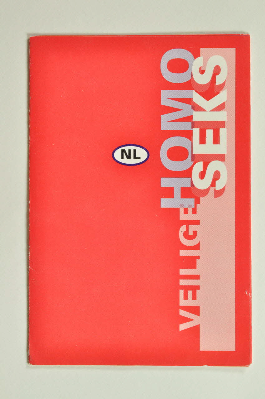 Stuurgroep Aidspreventie Homo's Dépliant "HomoSeks Veilige (en rouge) Pays-Bas 1992 2005.47.103 Photo Mucem