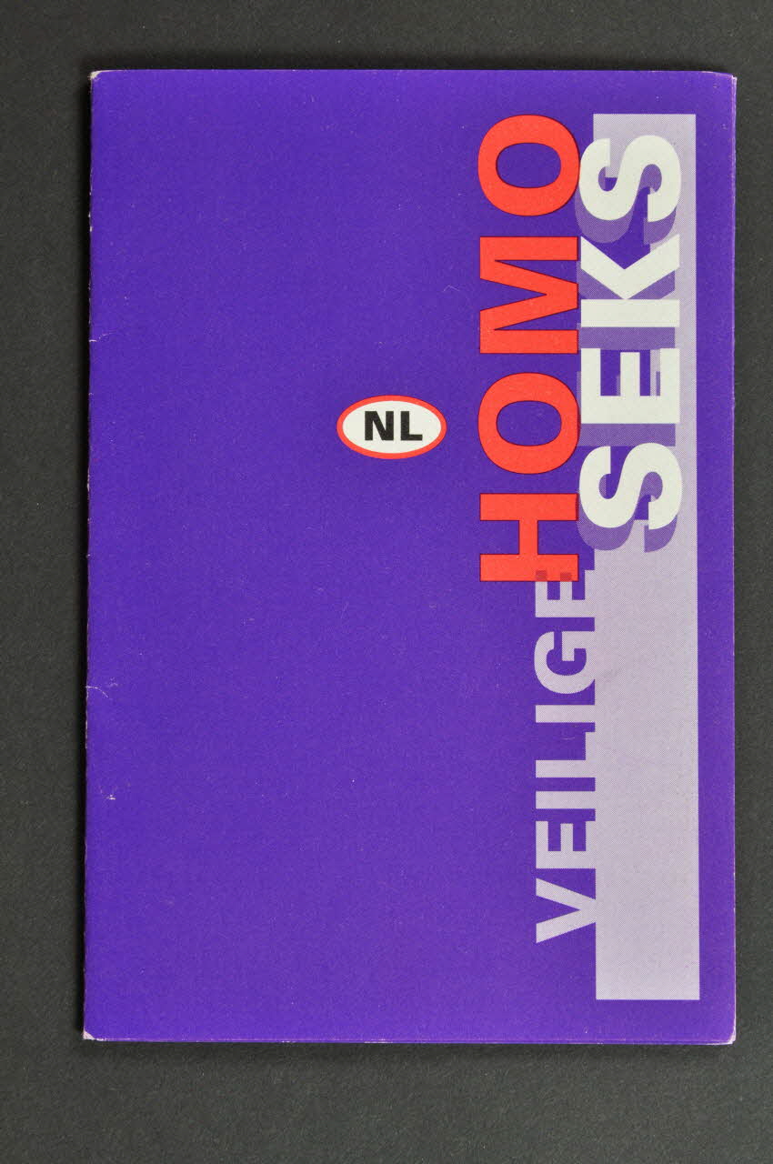 Stuurgroep Aidspreventie Homo's Dépliant "HomoSeks Veilige (en violet) Pays-Bas 1992 2005.47.106 Photo Mucem