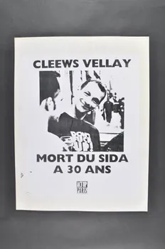 Act Up-Paris panneau "Cleews Vellay, mort du sida à 30 ans" Île-de-France, France 1994 2003.21.17 Photo Mucem
