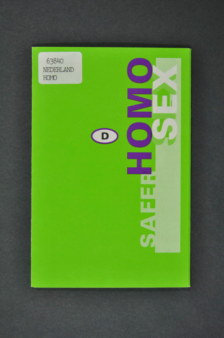 Stuurgroep Aidspreventie Homo's Dépliant "Safer Homo sex" (en allemand) Pays-Bas 1992 2005.47.107 Photo Mucem