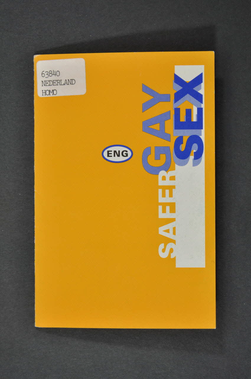 Stuurgroep Aidspreventie Homo's Dépliant "Safer Gay sex" (en anglais) Pays-Bas 1992 2005.47.108 Photo Mucem