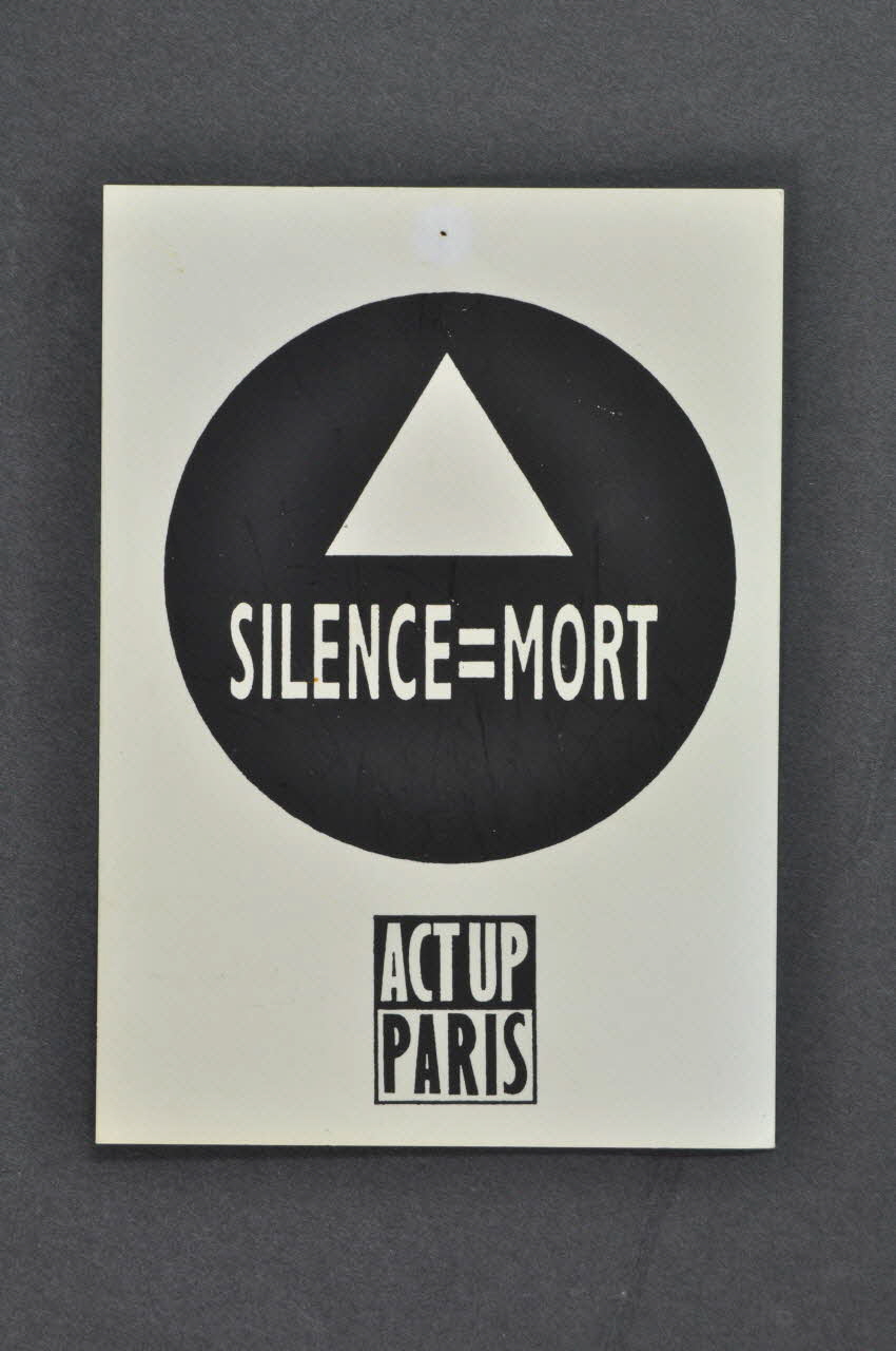 Act Up-Paris carte postale "SILENCE = MORT" Île-de-France, France 1994 2003.21.21 Photo Mucem