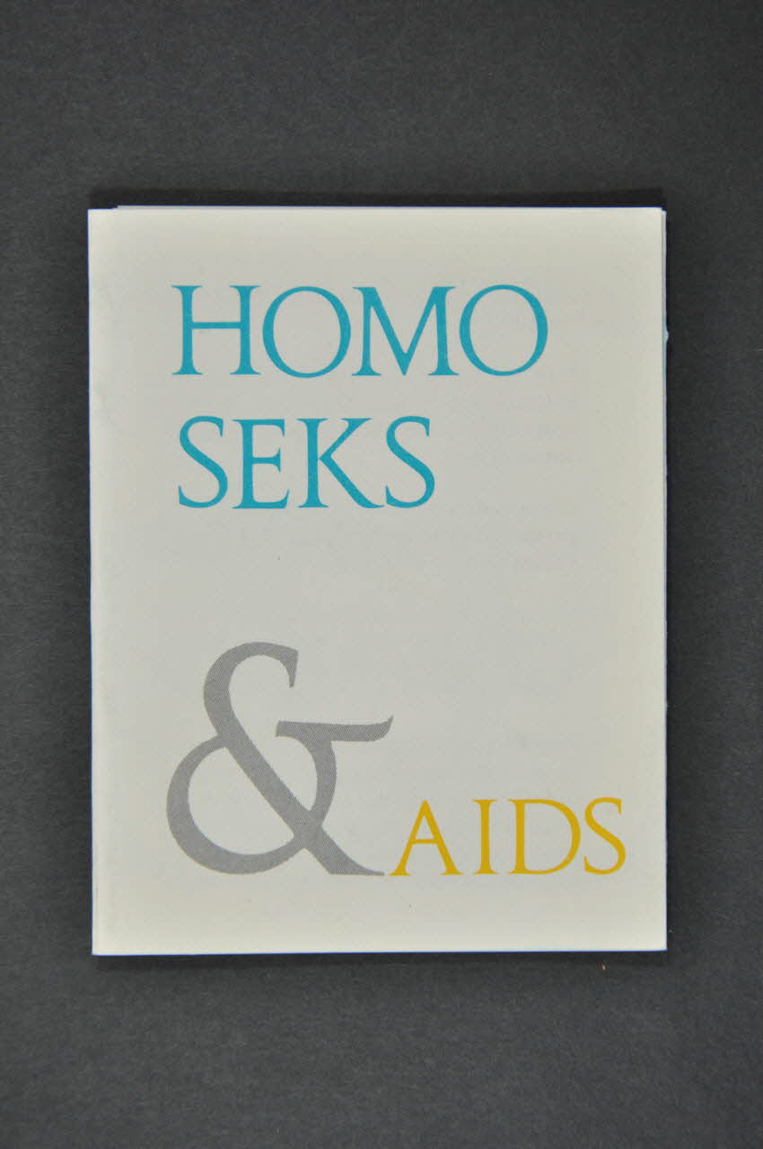 Projectgroup Preventive Information About Aids Dépliant "Homo Seks & AIDS" (en néerlandais) Pays-Bas 1987 2005.47.110 Photo Mucem