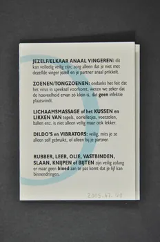 Projectgroup Preventive Information About Aids Dépliant "Homo Seks & AIDS" (en néerlandais) Pays-Bas 1987 2005.47.110  Photo Mucem