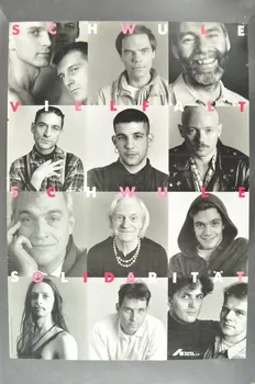 affiche "Schwule Vielfalt Schwule solidaritat" (Diversité homosexualle Solidarité homosexuelle) 2005.47.124 Photo Mucem