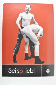 Aids-Hilfe Autriche affiche "Sei so lieb !" (Sois gentil !) Autriche 2005 2005.47.127 Photo Mucem