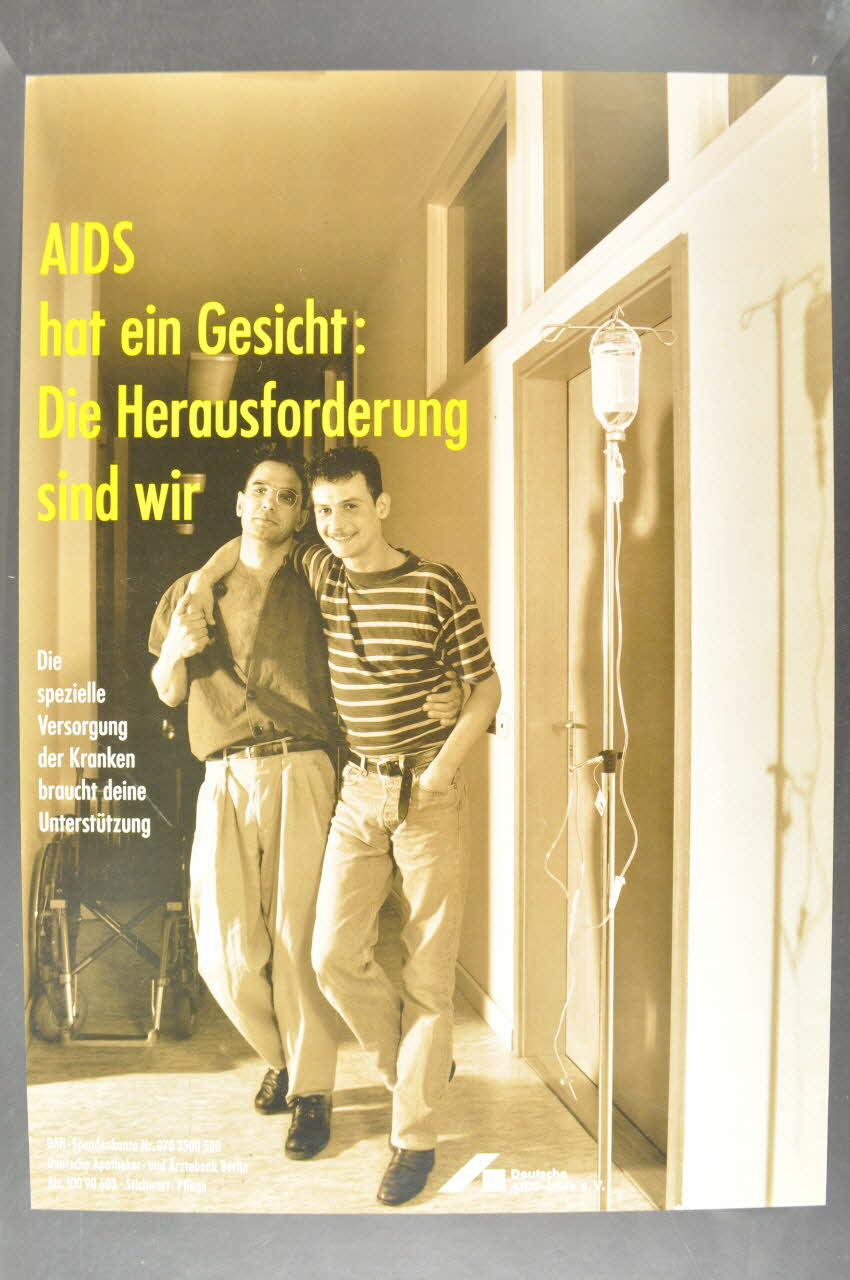 affiche "AIDS hat ein Gesicht : Die Herausforderung sind wir" (Le sida a un visage. Nous le défions) 2005.47.139 Photo Mucem