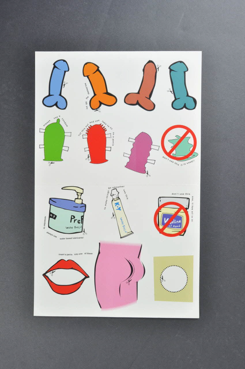 San Francisco Aids Foundation affichette "Be smart. Cut out unsafe sex. Always use a condom !" (Soyez chic. Coupez dans le sexe non safe. Utilisez toujours un préservatif) San Francisco(Etats-Unis) 1991 2005.47.150 Photo Mucem