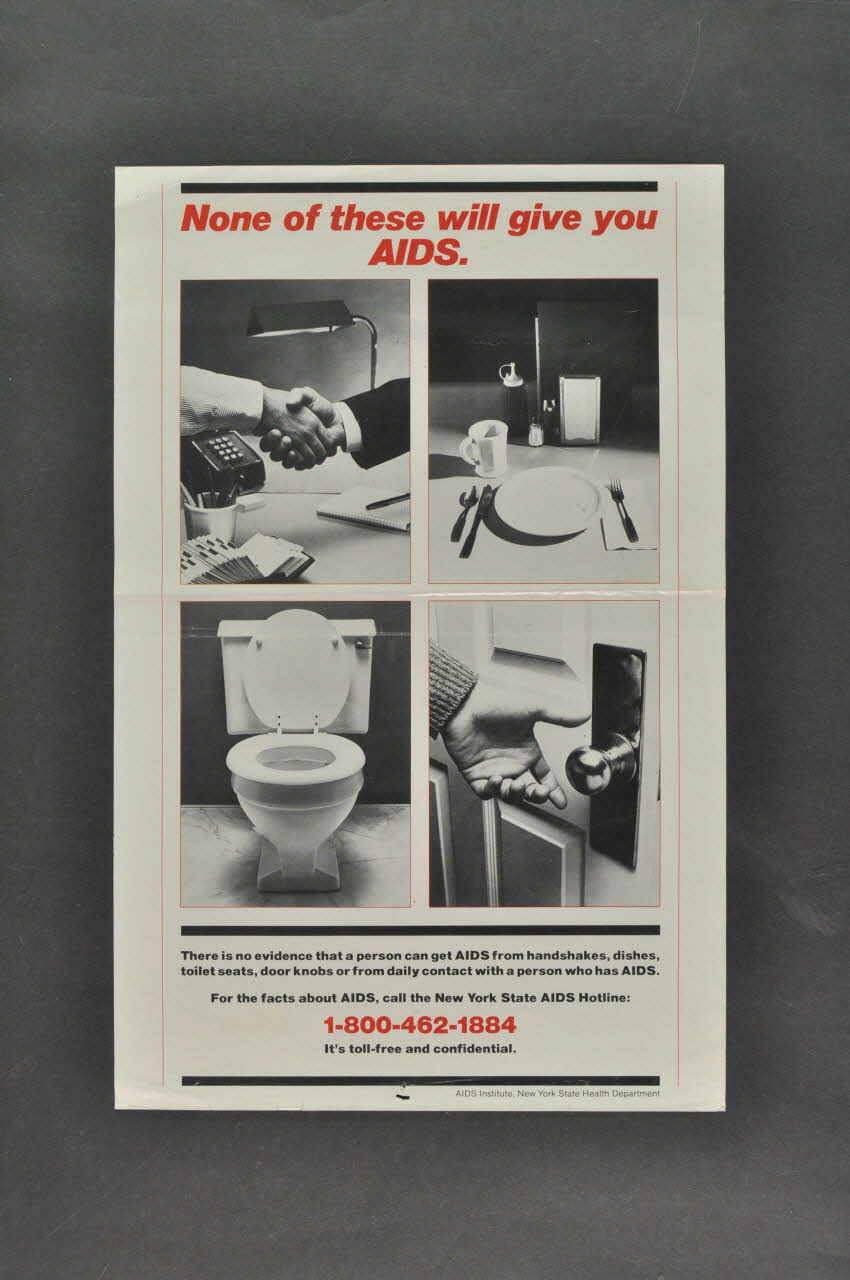 affiche "None of these will give you AIDS" (Rien de tout cela ne vous donnera le sida) 2005.47.151 Photo Mucem