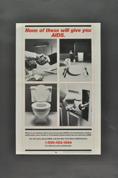 affiche "None of these will give you AIDS" (Rien de tout cela ne vous donnera le sida) 2005.47.151  Photo Mucem