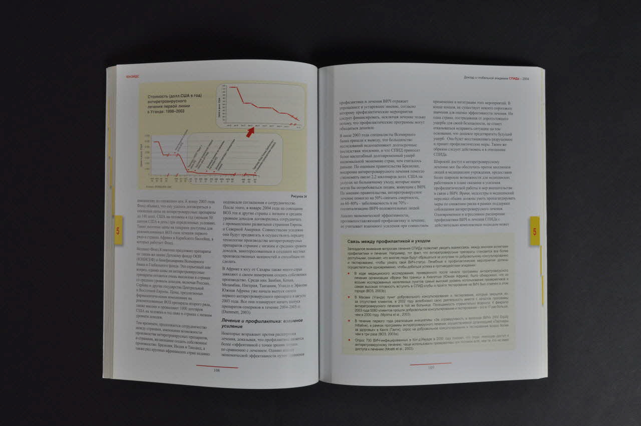 Onusida Rapport Rapport sur la situation du sida dans le monde 2004 (en russe) Lorraine, France 2004 2004.240.8.1-2 Photo Mucem