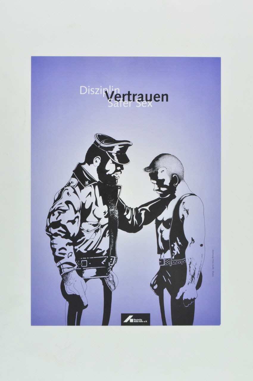 Deutsche Aids-Hilfe affiche "Disziplin Vertrauen Safer sex" (Discipline Confiance. Safer sex) Allemagne 1996 2005.47.168 Photo Mucem